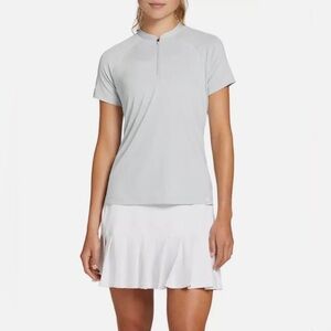 Walter Hagen Women’s Golf Shirt Light Gray Short Sleeve Size-L NWT